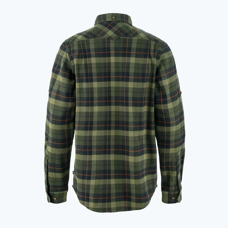 Camicia uomo Fjällräven Singi Heavy Flannel black/deep forest 2