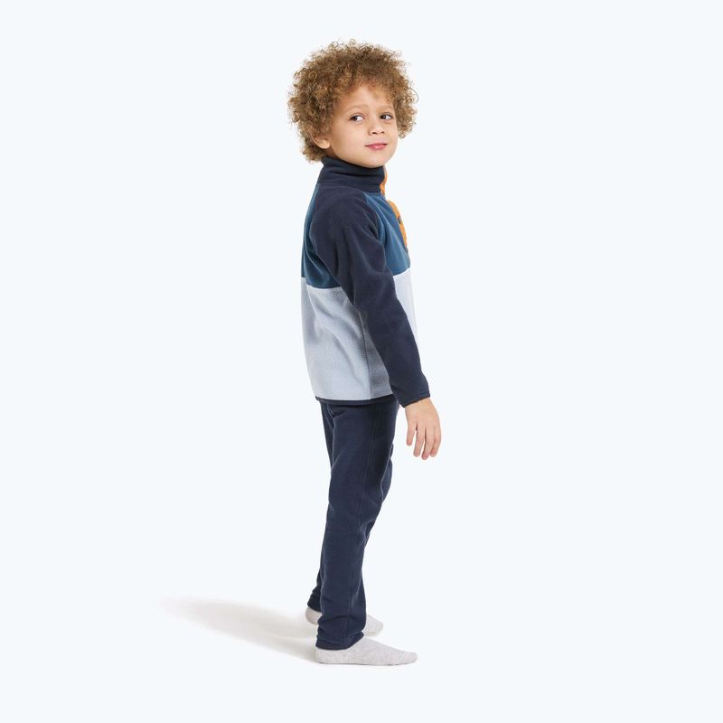 Didriksons Monte Half Button felpa in pile da bambino blu nuvola 4