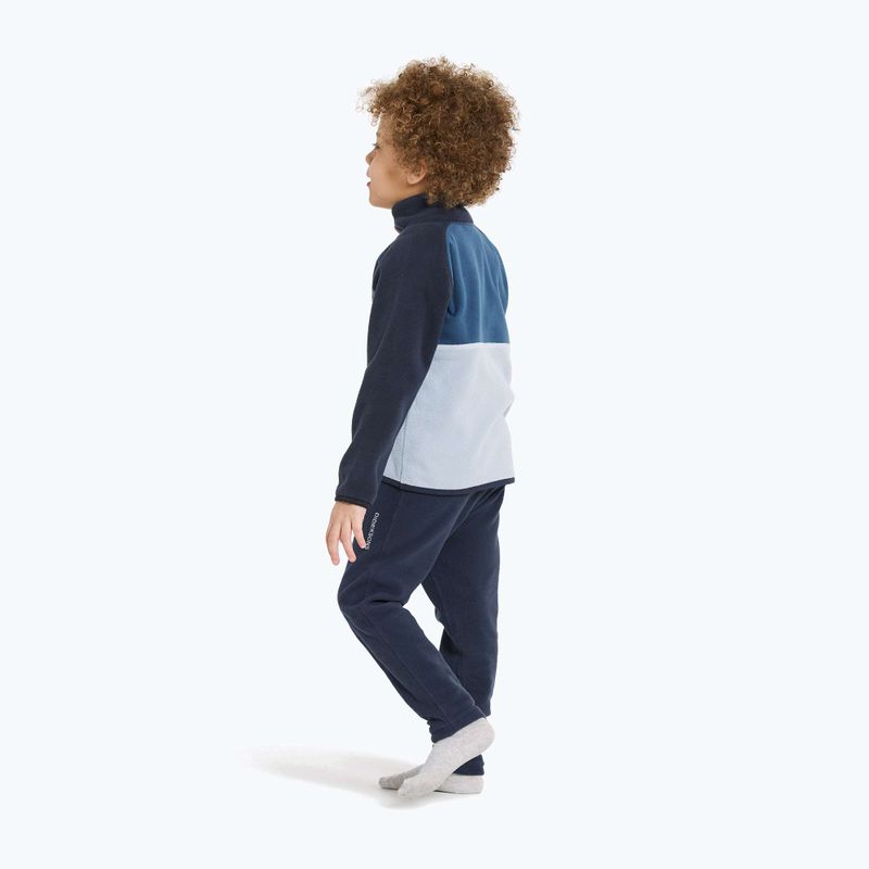 Didriksons Monte Half Button felpa in pile da bambino blu nuvola 5