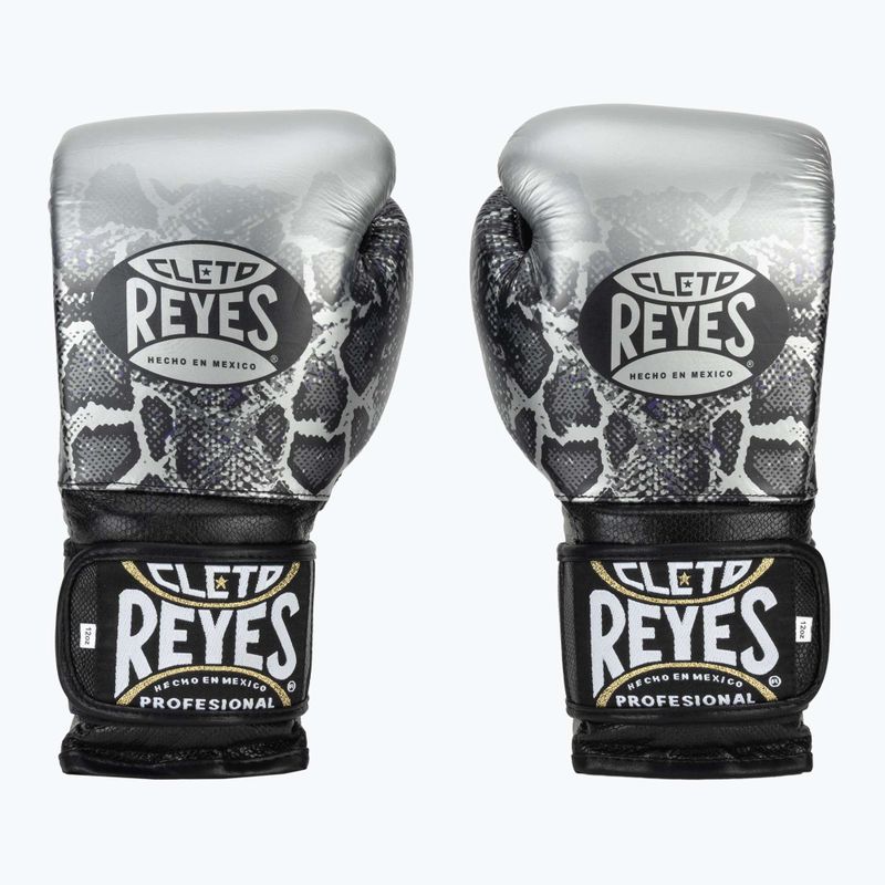 Guanti da boxe Cleto Reyes Velcro Sparring argento/nero 2