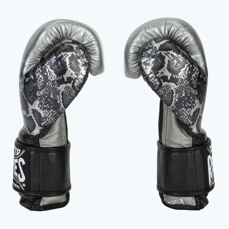 Guanti da boxe Cleto Reyes Velcro Sparring argento/nero 4
