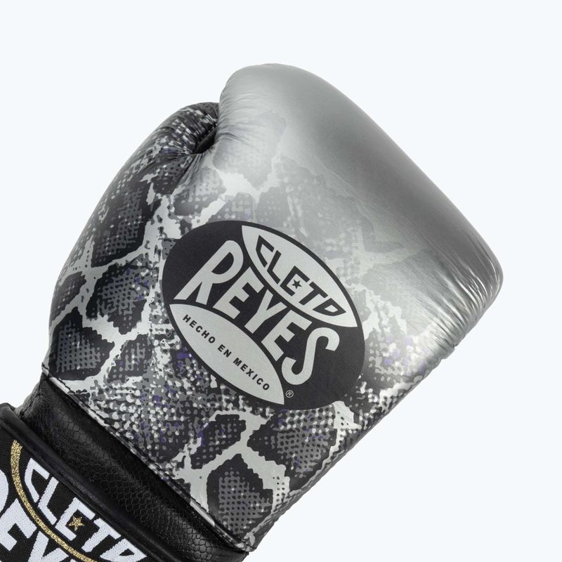 Guanti da boxe Cleto Reyes Velcro Sparring argento/nero 5