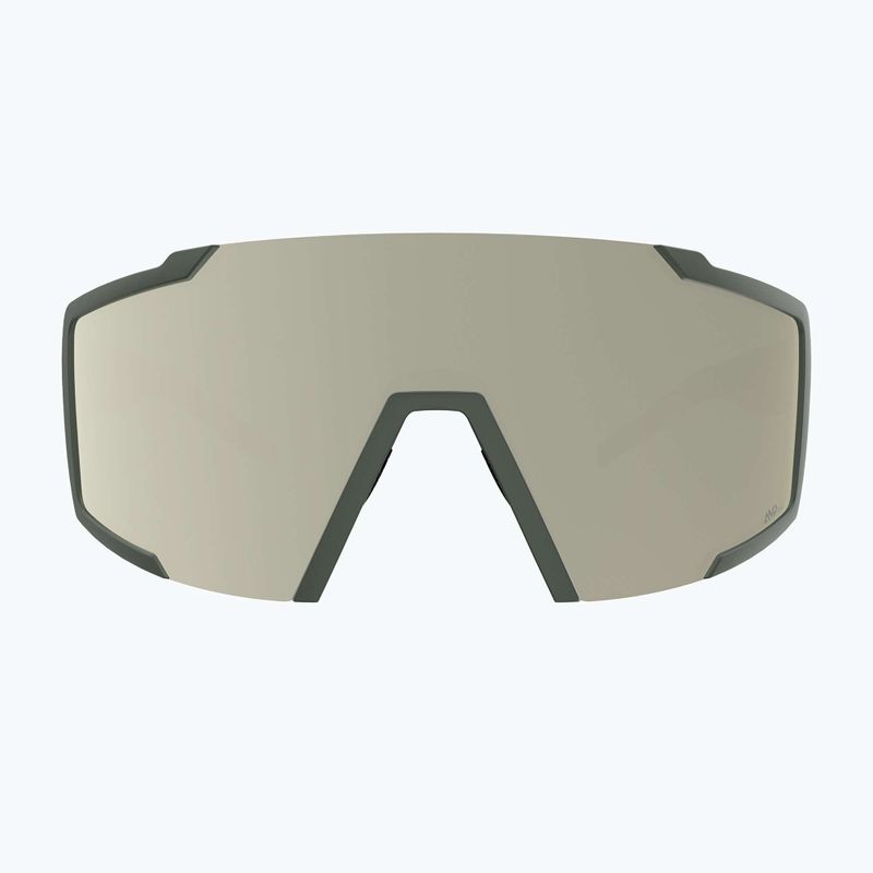 Occhiali da sole SCOTT Shield khaki green/amp white chrome 2