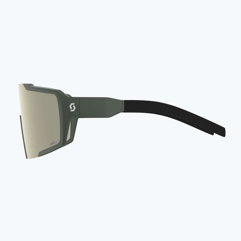 Occhiali da sole SCOTT Shield khaki green/amp white chrome 3