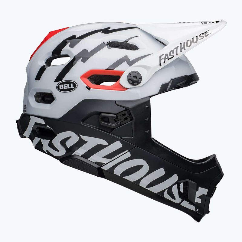 Casco bici Bell FF Super DH MIPS Spherical fasthouse opaco lucido nero/bianco 2
