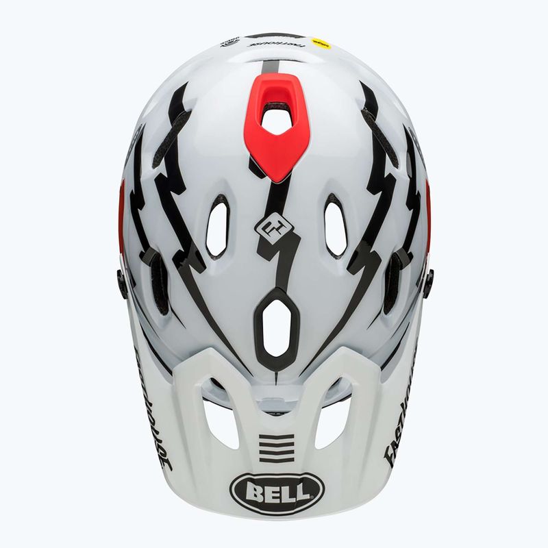 Casco bici Bell FF Super DH MIPS Spherical fasthouse opaco lucido nero/bianco 6