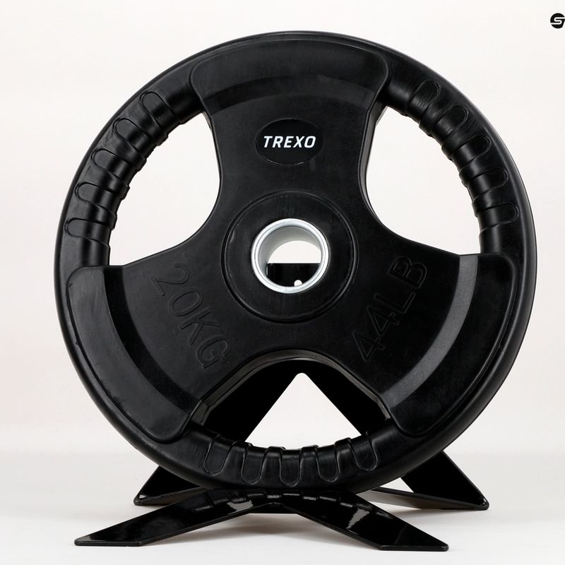 XTREXO RW20 Peso in ghisa gommata da 20 kg nero 8