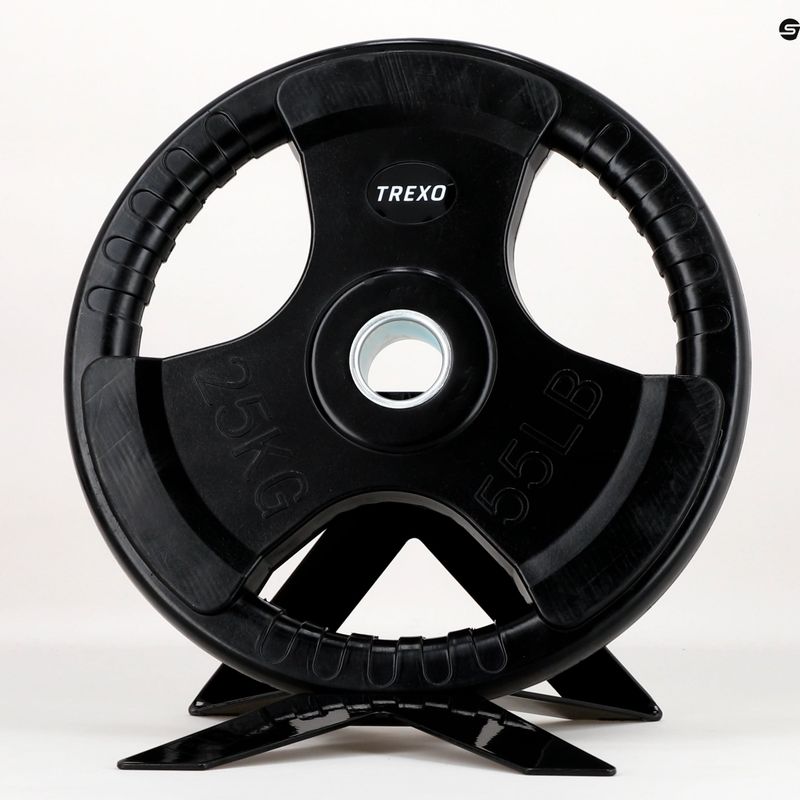 XTREXO RW25 in ghisa gommata peso 25 kg nero 8
