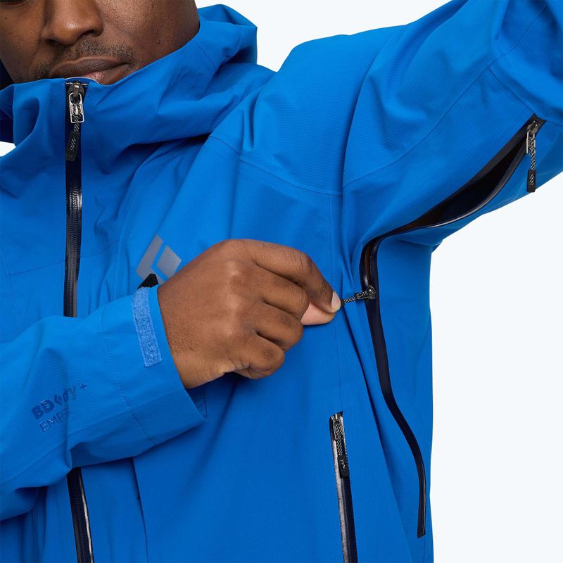 Giacca da pioggia Black Diamond Highline Stretch Shell da uomo blu drifter 7