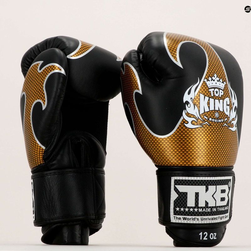 Guanti da boxe Top King Muay Thai Empower nero/oro 7