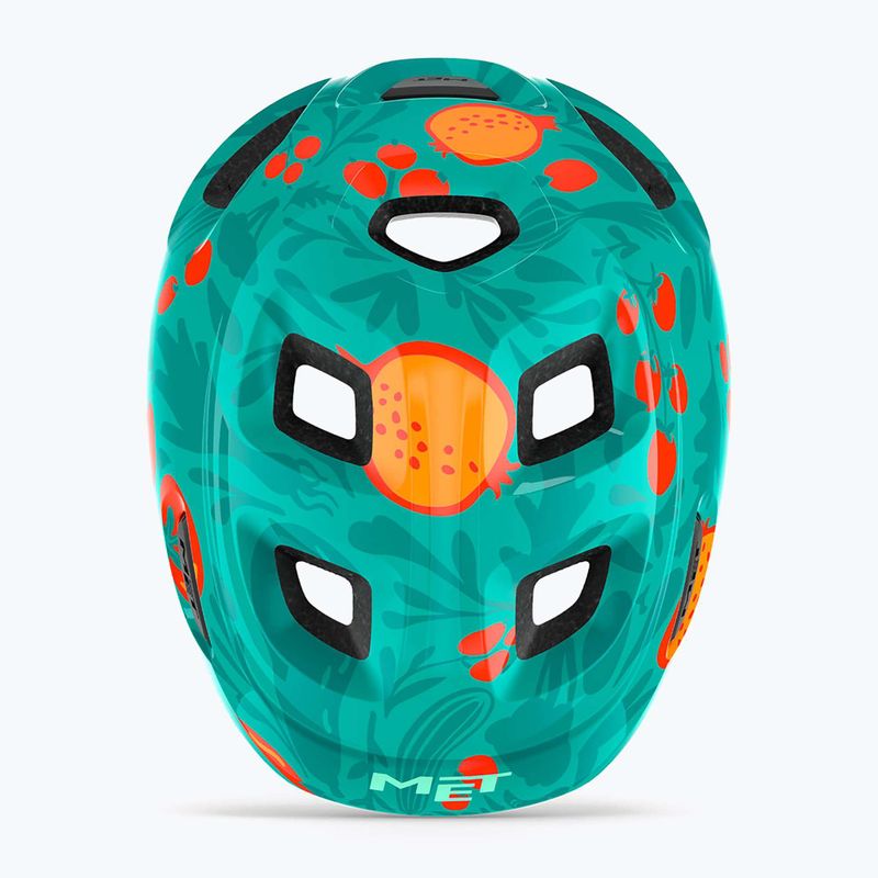 Casco da bicicletta per bambini MET Hooray verde frutta lucido 7
