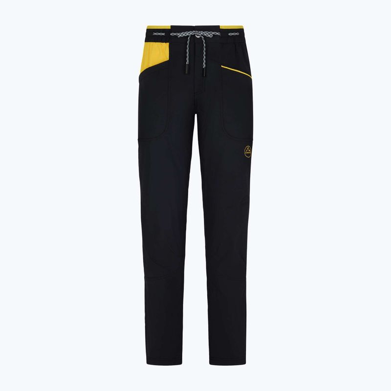Pantaloni da arrampicata La Sportiva da uomo Talus nero/giallo 6