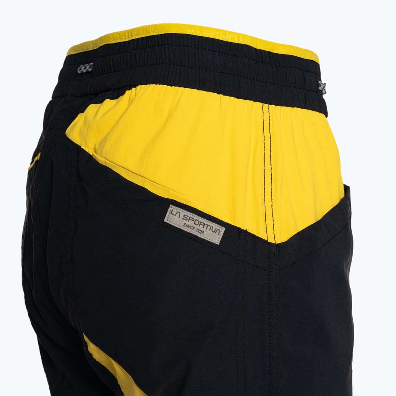 Pantaloni da arrampicata La Sportiva da uomo Talus nero/giallo 5