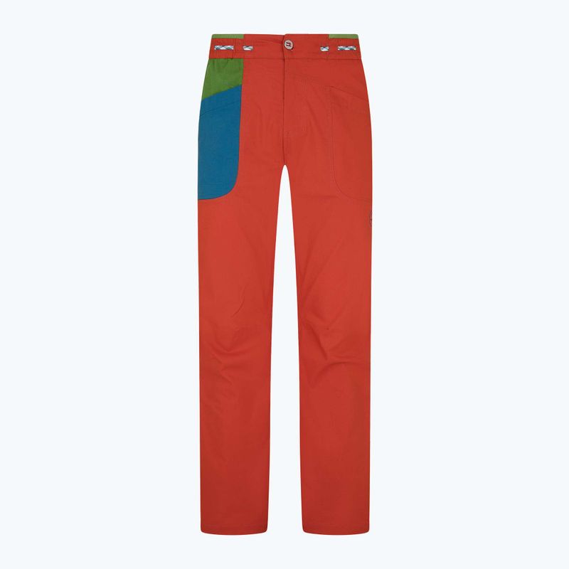 La Sportiva pantaloni da arrampicata da uomo Fuente zafferano kale 6