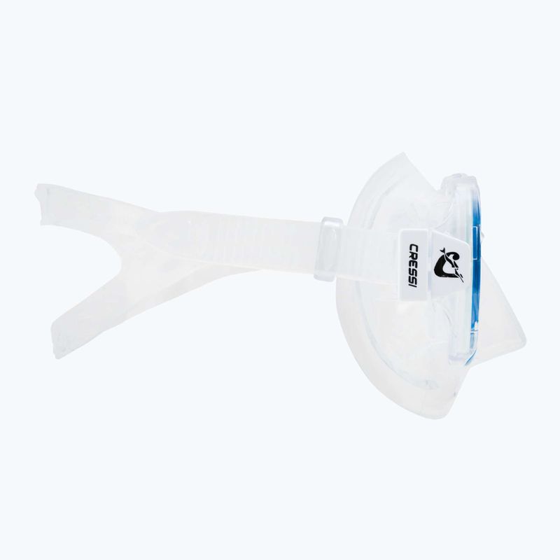 Maschera subacquea Cressi Perla trasparente/blu per bambini 3