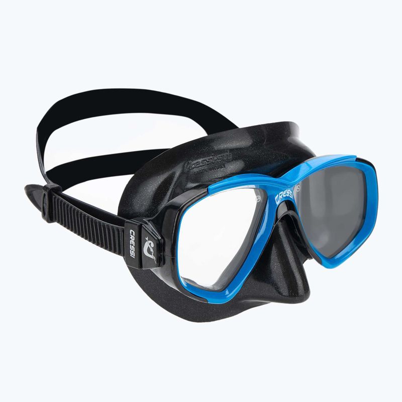 Set da immersione Cressi Perla + Messico nero/blu 2