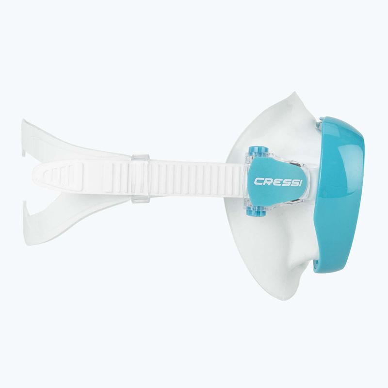 Maschera da sub donna Cressi Honey 420 UV white/aquamarine/blue/orange 3