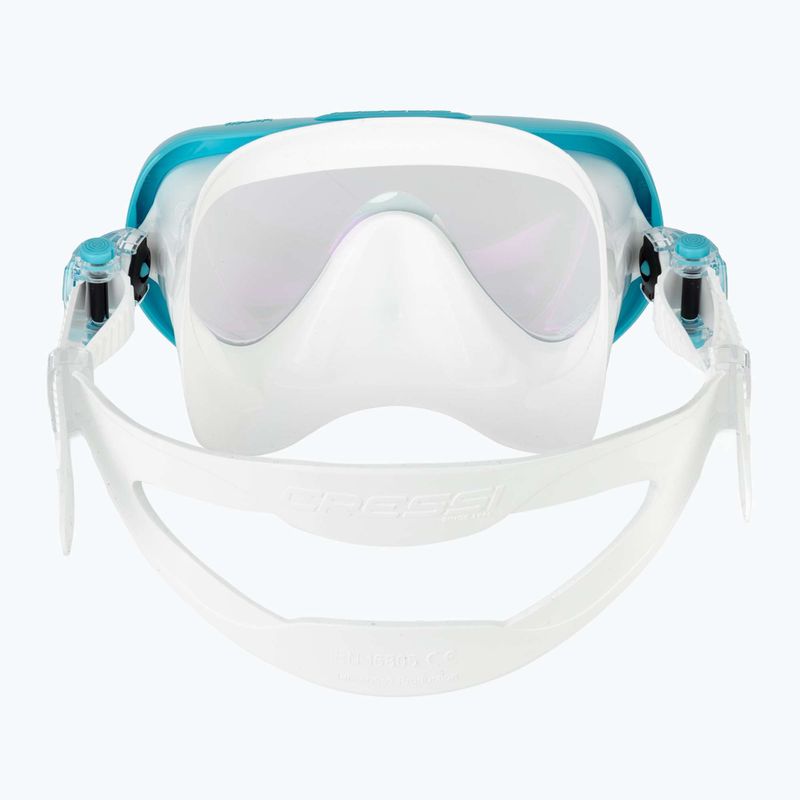 Maschera da sub donna Cressi Honey 420 UV white/aquamarine/blue/orange 4