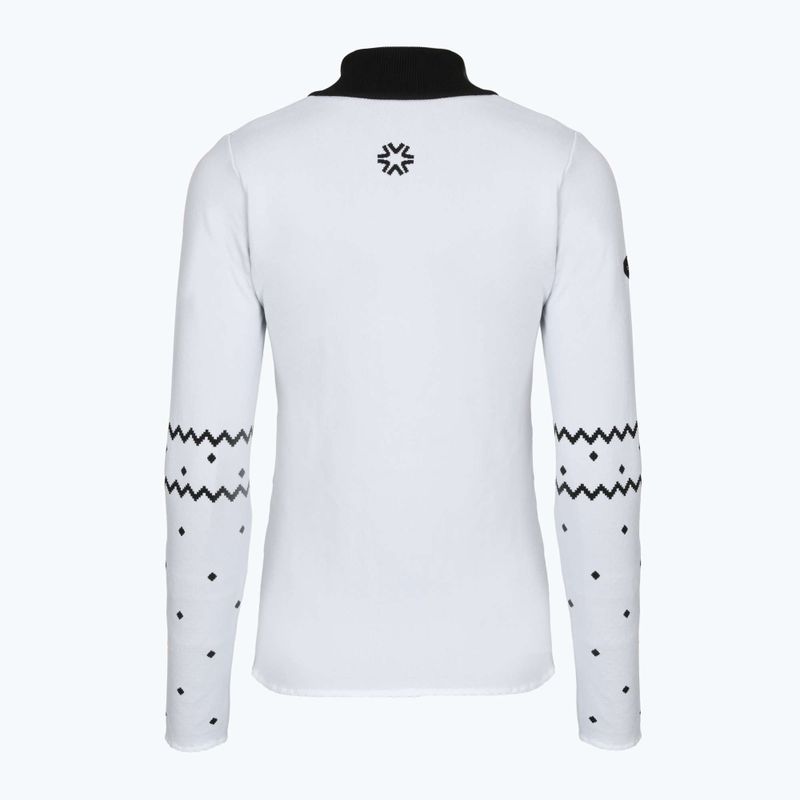 Felpa termica da donna Newland Groenlandia Half Zip bianco/nero 2