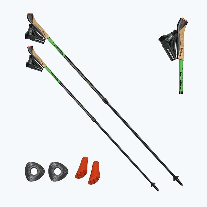 Bastoncini da nordic walking GABEL Carbon XT 2S 80 F.L. black/lime 8