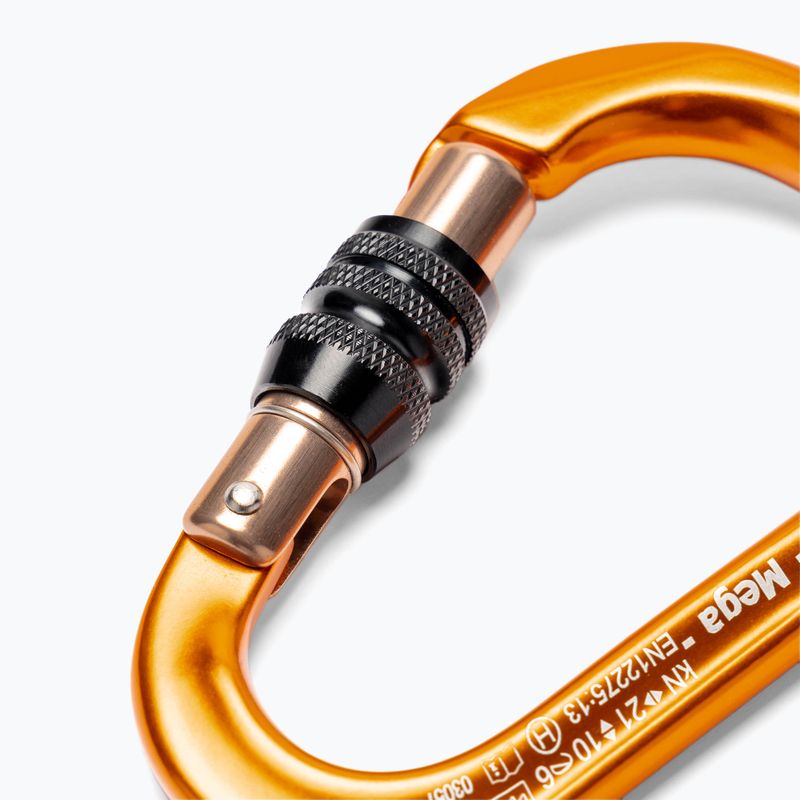Moschettone Grivel K6N Mega Screw Lock arancione 3