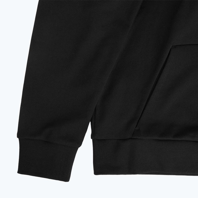 Felpa da uomo EA7 Emporio Armani Train Visibility con cappuccio nero / oro 3