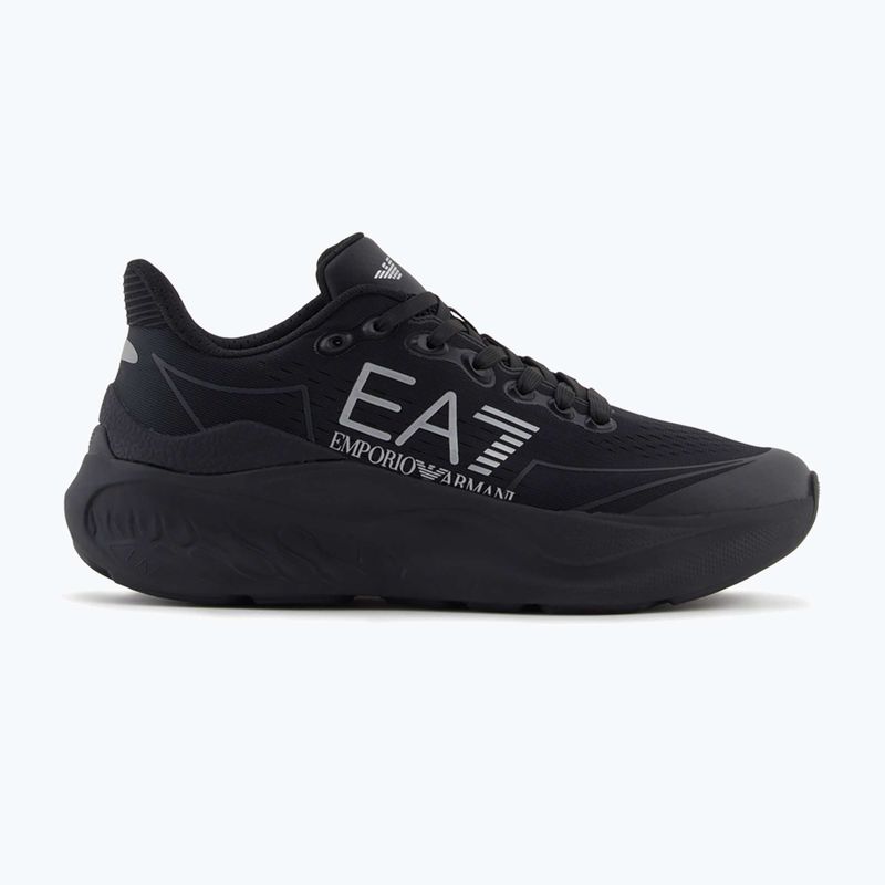 EA7 Emporio Armani Wave Cracking scarpe nere/argento pieno 8