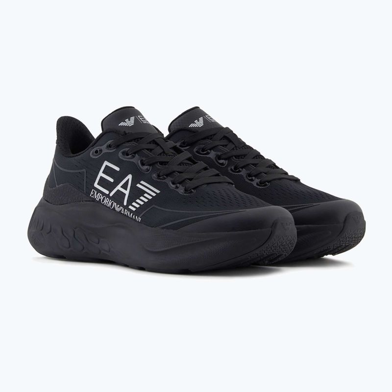 EA7 Emporio Armani Wave Cracking scarpe nere/argento pieno 9