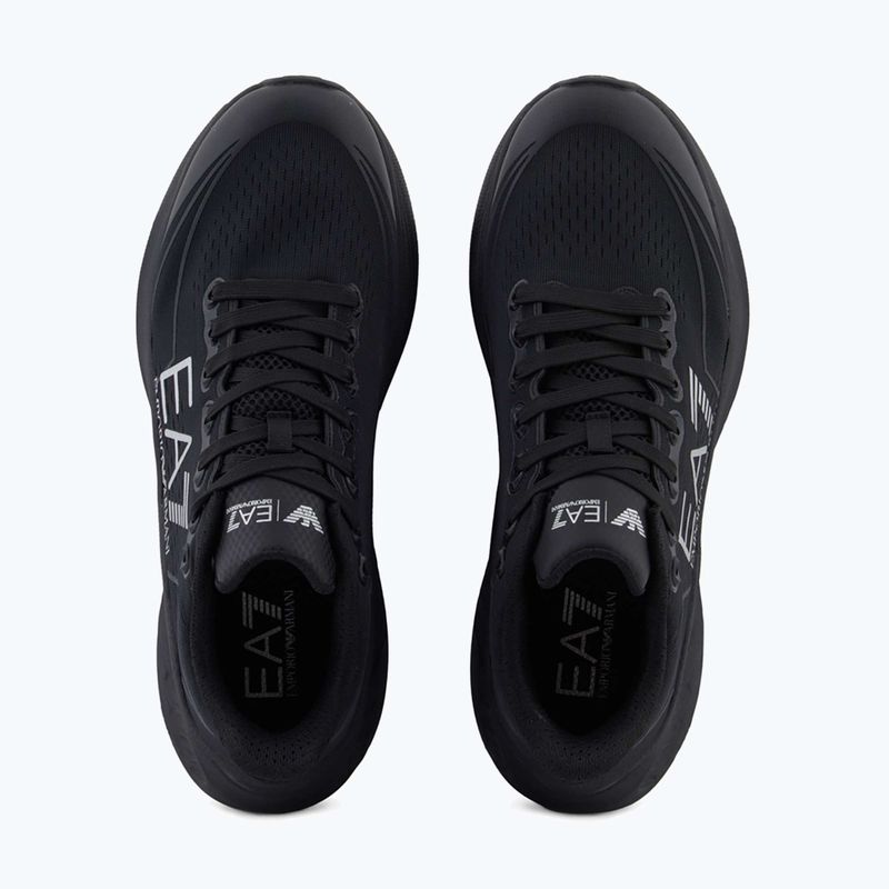 EA7 Emporio Armani Wave Cracking scarpe nere/argento pieno 12