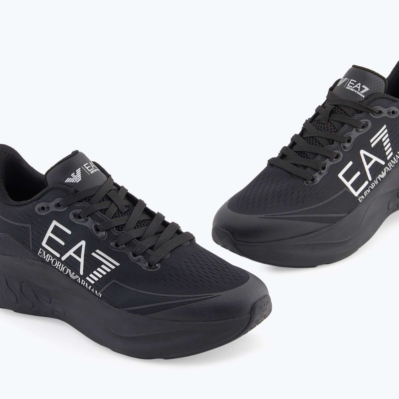 EA7 Emporio Armani Wave Cracking scarpe nere/argento pieno 13