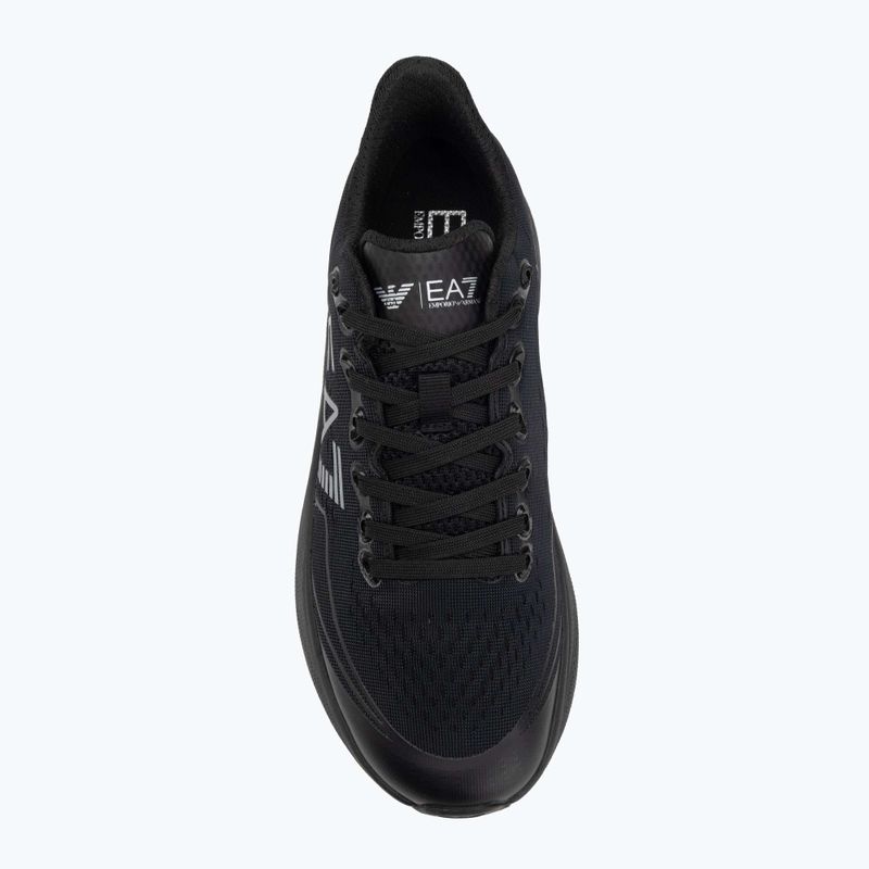 EA7 Emporio Armani Wave Cracking scarpe nere/argento pieno 5