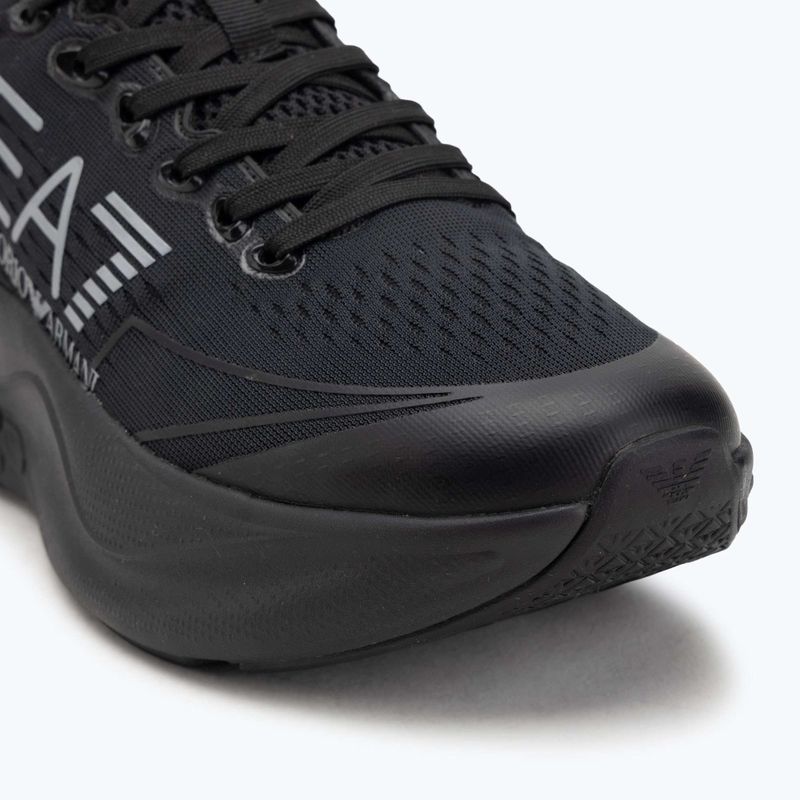 EA7 Emporio Armani Wave Cracking scarpe nere/argento pieno 7