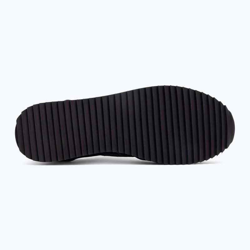 EA7 Emporio Armani Nero e Bianco in pelle scamosciata triplo nero micropunch scarpe 4