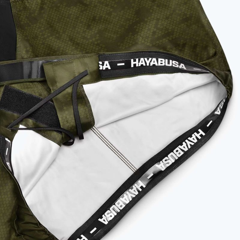 Pantaloncini da allenamento Hayabusa uomo Hex Mid-Thigh verde 6
