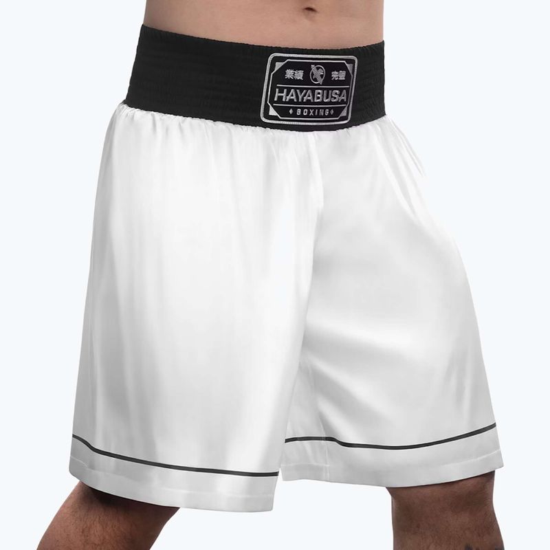 Pantaloncini da allenamento Hayabusa Pro Boxing bianchi 2