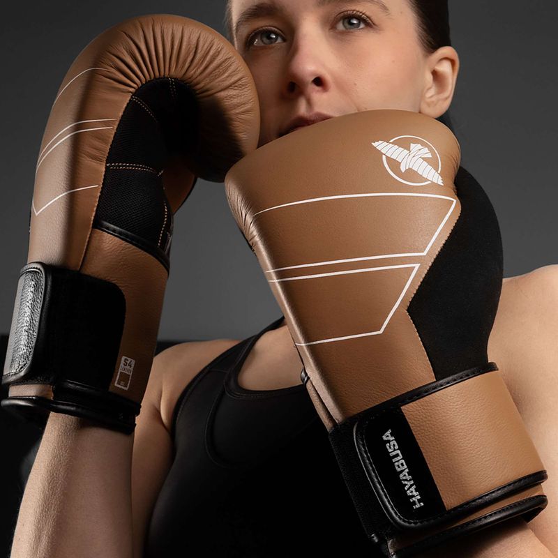 Guantoni da boxe Hayabusa S4 Leather golden brown 6