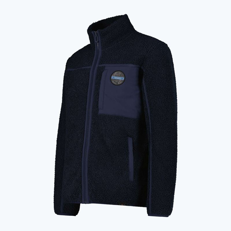 Giacca uomo CMP 35P3877 Teddy Highloft black/blue 3