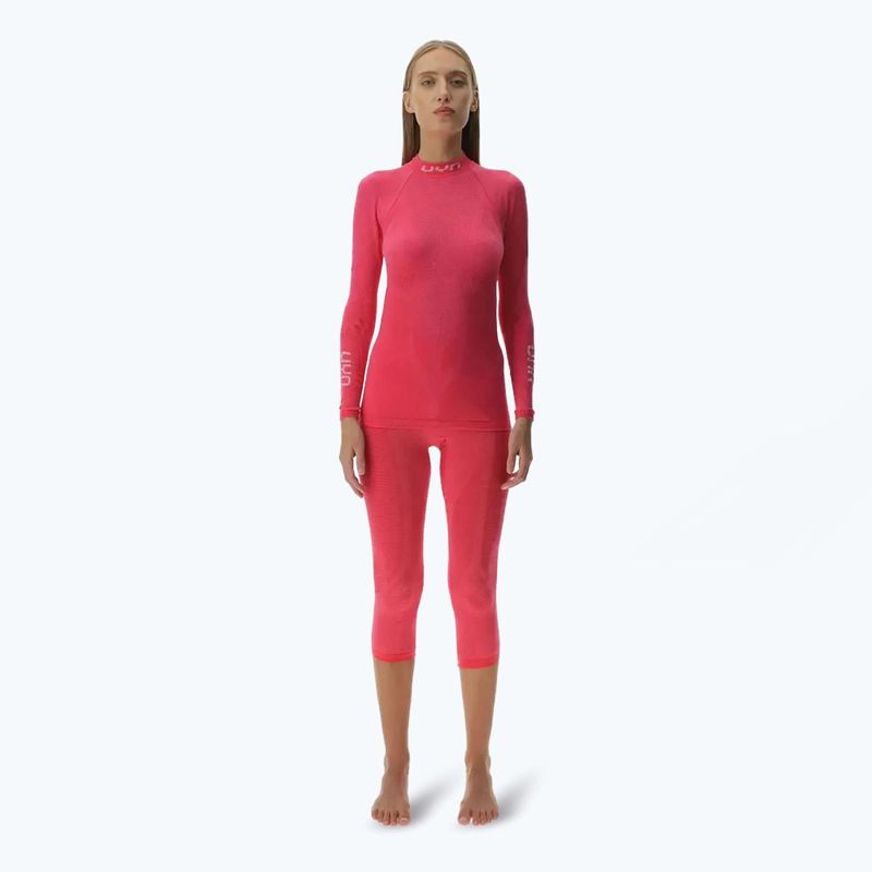 Maglia termica da donna UYN Elevation Biomorph LS Turtle Neck pink yarrow 2