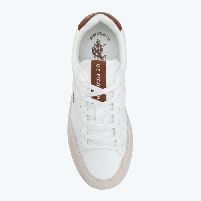 Scarpe da uomo U.S. Polo Assn. CODY003B bianco/marrone chiaro 5