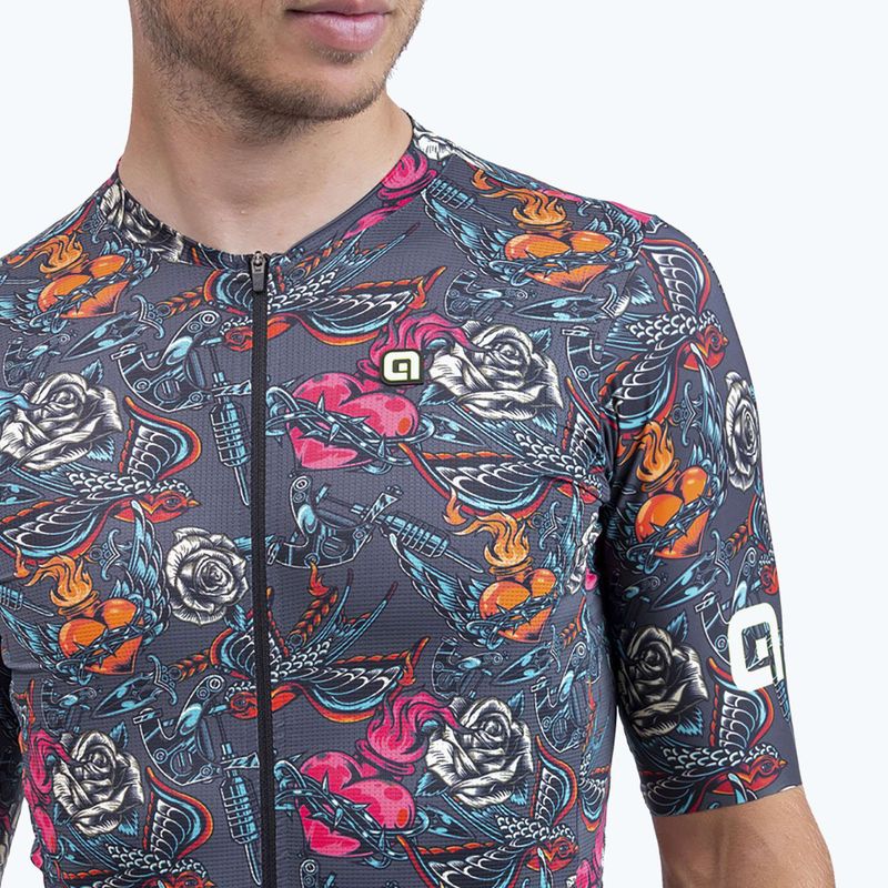 Maglia ciclismo Alé Maglia MC Tattoo uomo grigio 3