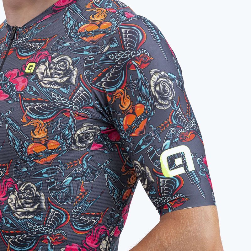 Maglia ciclismo Alé Maglia MC Tattoo uomo grigio 4