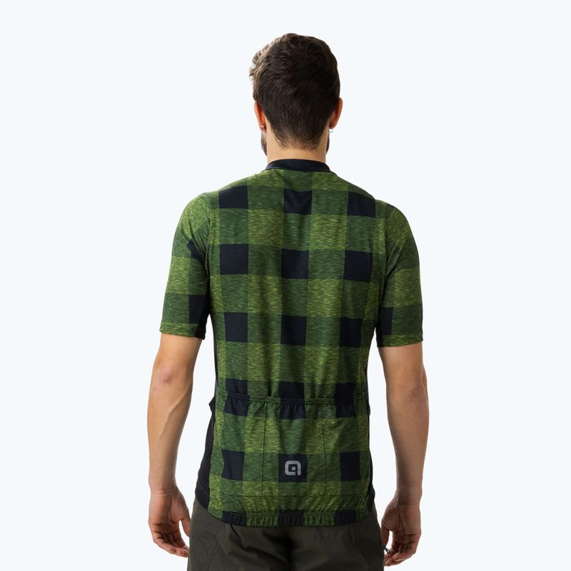 Maglia ciclismo Alé Maglia MC uomo verde scozzese 2