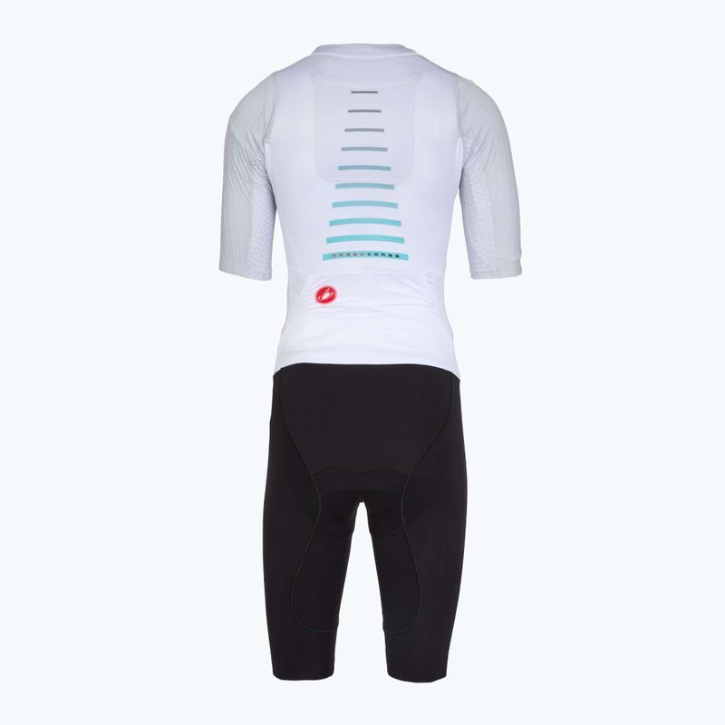 Body da ciclismo da donna Castelli Free Sanremo 3 SS in white/black 2
