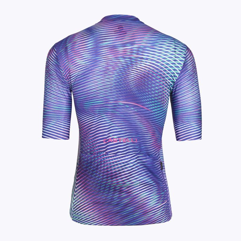 Maglietta da ciclismo da donna Castelli Cosmic Vortex multicolor ultraviolet rose 2