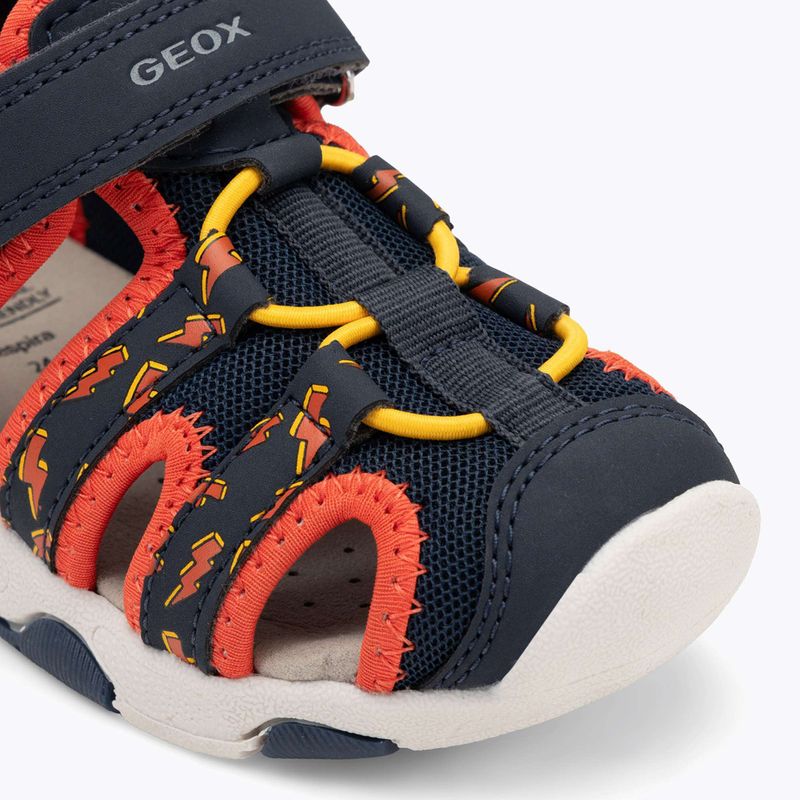 Geox Multy, sandali per bambini blu/arancio 7