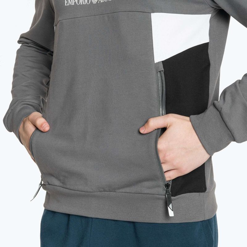 Felpa da uomo EA7 Emporio Armani Train Summer Block iron gate 4
