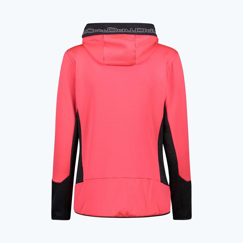 Felpa CMP donna 33G2696 rosso fluo 2