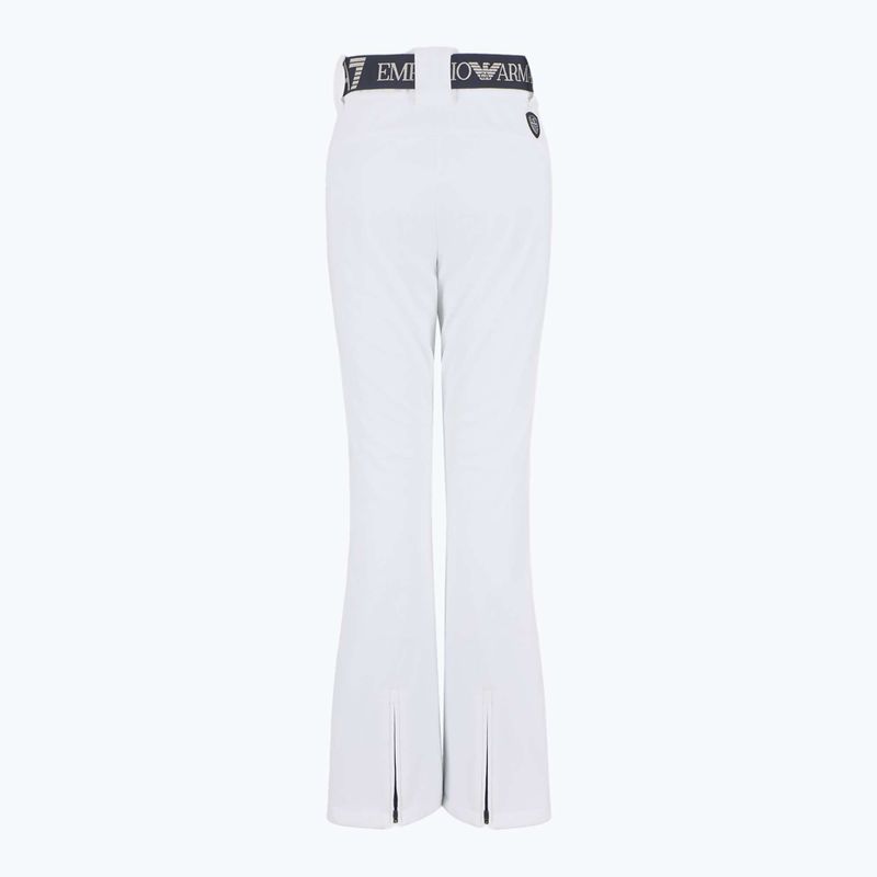 Pantaloni da sci donna EA7 Emporio Armani Ski Kitzbuhel Softshell a vita alta bianco 7