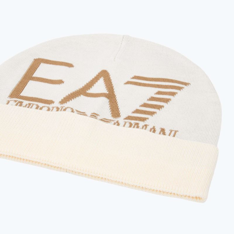 EA7 Emporio Armani Mountain Visibility Beanie berretto invernale vanilla ice / tigers eye 3