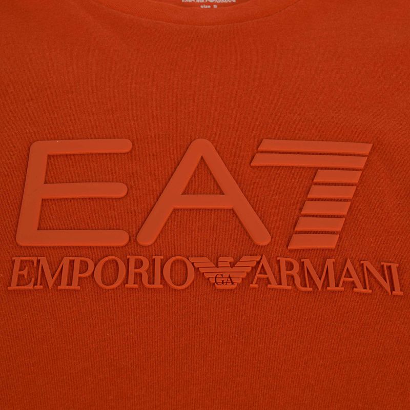 T-shirt da uomo EA7 Emporio Armani Visibility Cotton Crew al tè rooibos 3